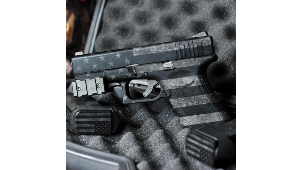 GunSkins Glock 19 Pistol Skin Premium Vinyl Wrap, GS America Grey, CU-98059-GLOCK19-AMGR