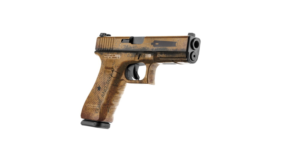 GunSkins Glock 19 Pistol Skin Premium Vinyl Wrap, GS Come and Take It, CU-98059-GLOCK19-TAKE