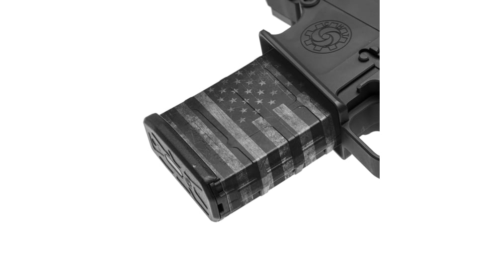 GunSkins Premium Vinyl Wrap, Magazine, AR-10, GS America Grey, ar-10-mag-skin-AG