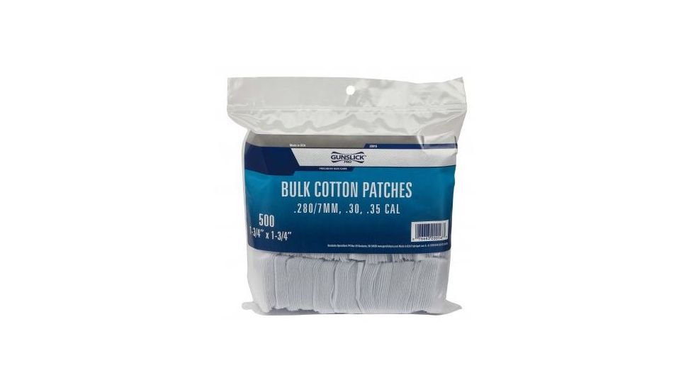 Gunslick Cotton Patches, 500 Pack - .270-.35 Cal, 1.25in - 20016