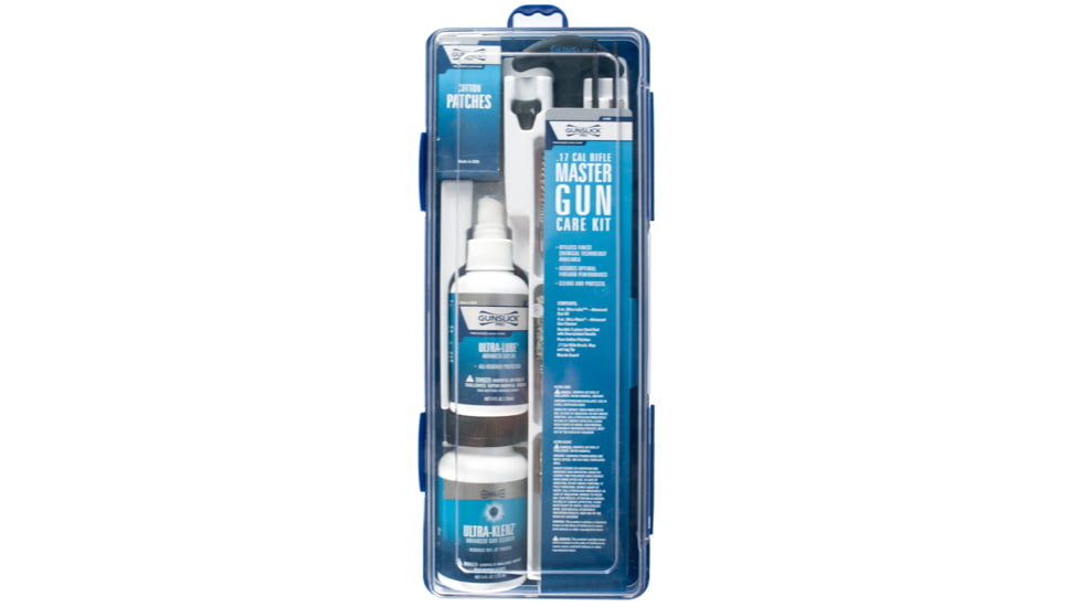 Gunslick Master Cleaning Kit w/ Blackened Steel Rods - .17 Caliber w/ Large Chemicals 61006