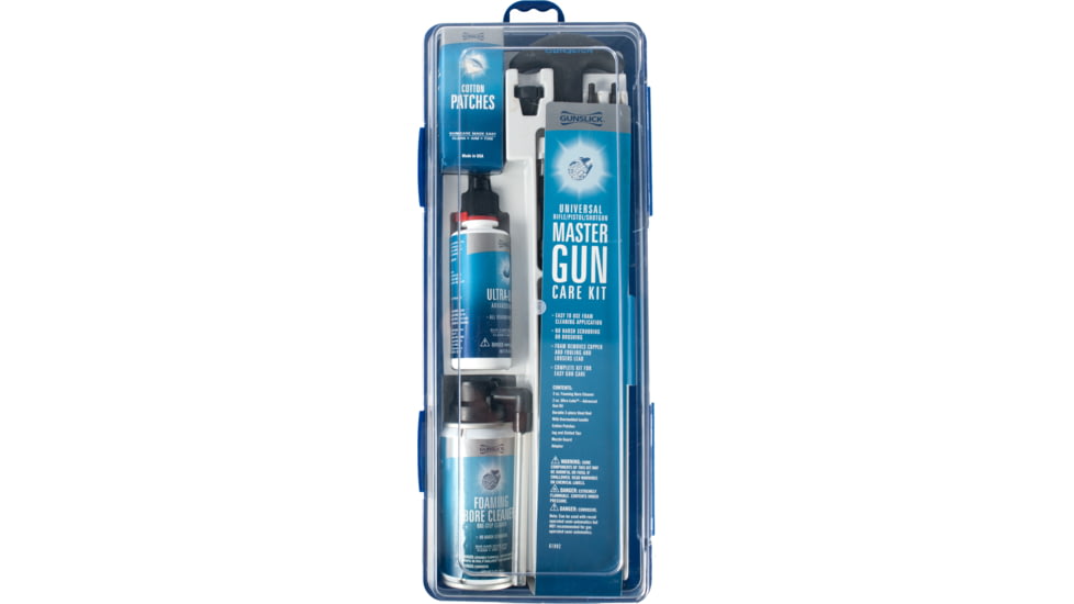 Gunslick Universal Foaming Bore Cleaning Kit - Blackened Steel Rods w/ Large Chemicals 61092