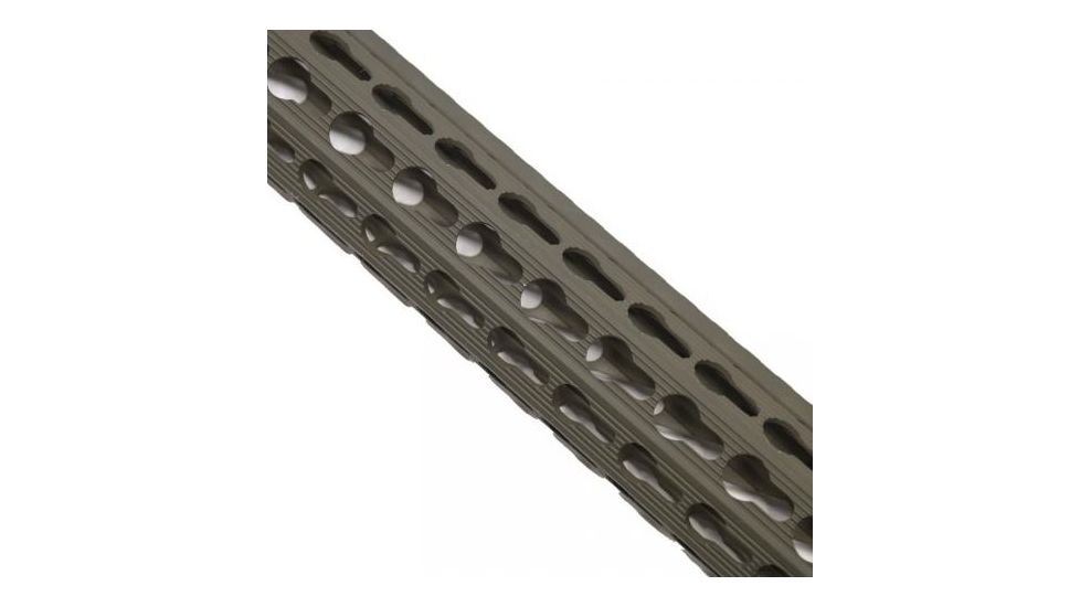 GUNTEC USA 10in Ultra Slimline Octagonal 5 Sided Key Mod Free Floating Handguard w/Monolithic Top Rail,Cerakote OD Green GT-10JKO-G