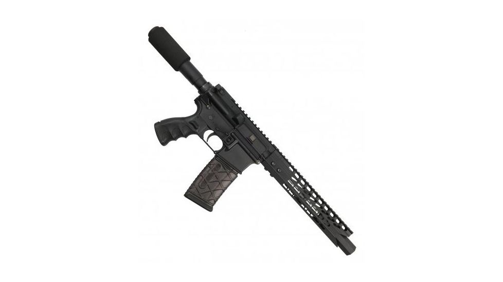 GUNTEC USA 10in Ultra Slimline Octagonal 5 Sided Key Mod Free Floating Handguard w/Shark Mouth,Black GT-10JKO-S