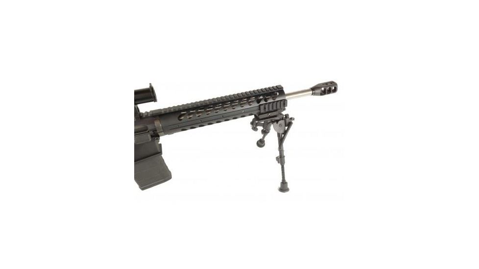 GUNTEC USA 12in Free Floating Handguard w/Sectional Side/Bottom Rails,308 Cal,Black,1.93in dia GT1326-12-308