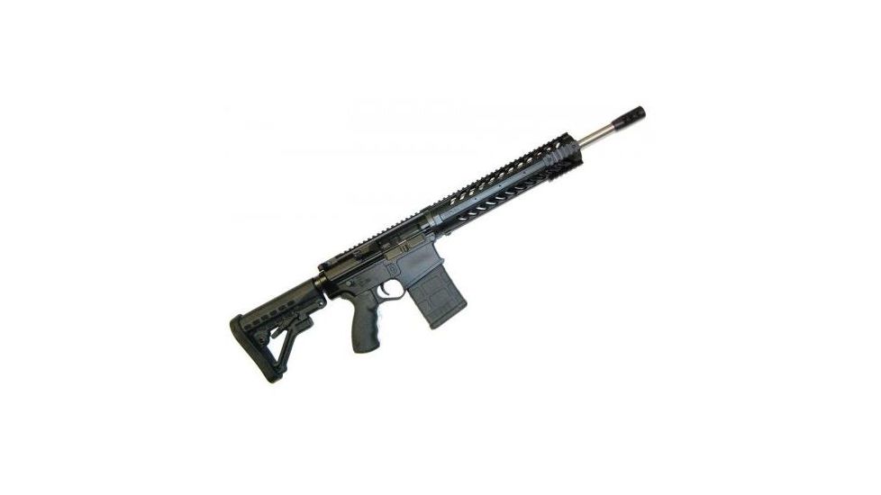 GUNTEC USA 12in Free Floating Handguard w/Sectional Side/Bottom Rails,308 Cal,Black,1.93in dia GT1326-12-308