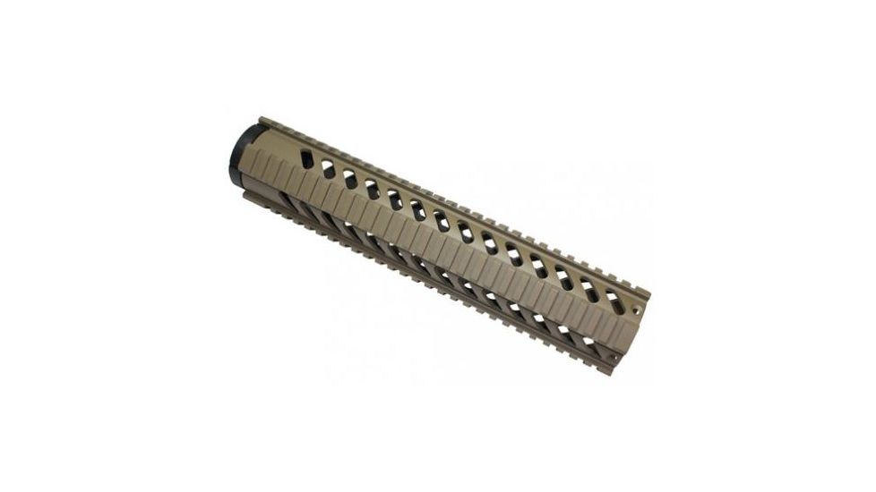 GUNTEC USA 12in Free Floating Quad Rail,Cerakote Dark Earth GT-12F-E