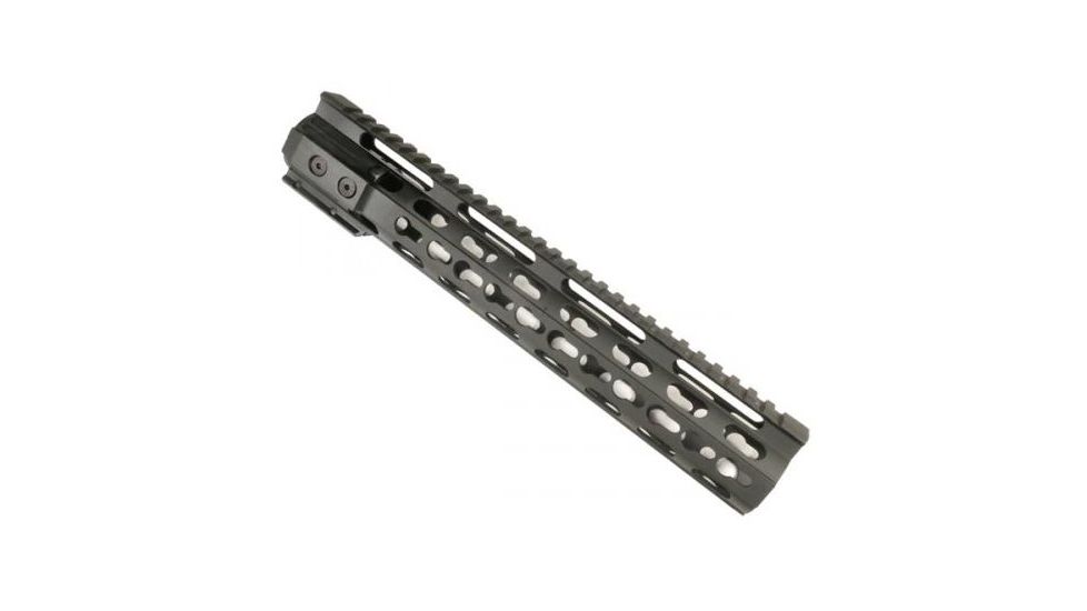GUNTEC USA 12in Narrow Profile Key Mod Free Floating Quad Rail w/Monolithic Top Rail,Black GT-12H-K