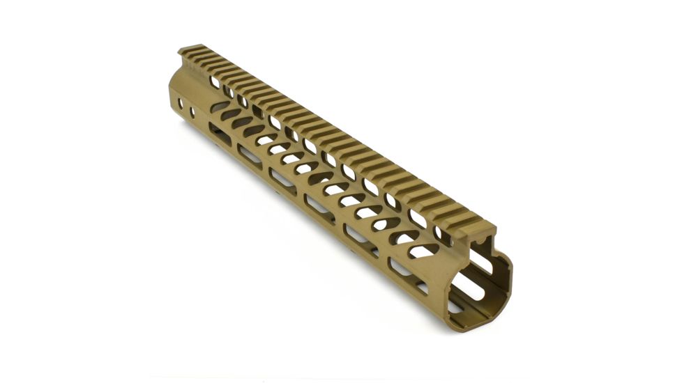 GUNTEC USA 12in Ultra Lightweight Thin M-Lok System Free Floating Handguard w/Monolithic Top Rail,Cerakote Flat Dark Earth GT-12MLK-FDE