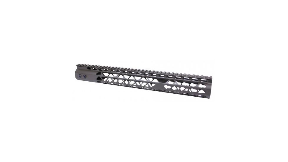 GUNTEC USA 15in Air Lite Keymod Free Floating Handguard With Monolithic Top Rail, Od Green GT-15JK-AL-G