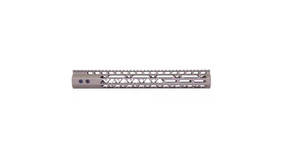 GUNTEC USA 15in Air Lite Series M-LOK Free Floating Handguard w/Monolithic Top Rail, .308 Cal, Flat Dark Earth, GT-15MLK-AL-308-FDE