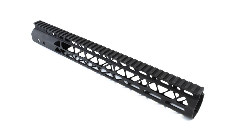 GUNTEC USA 15in Air Lite Series M-LOK Free Floating Handguard w/Monolithic Top Rail, .308 Cal, Black, GT-15MLK-AL-308