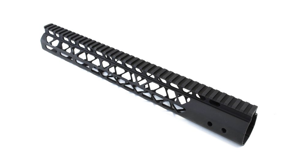 Guntec USA .308 Caliber Air Lite Series M-LOK System Free Floating Handguard w/Monolithic Top Rail, 15in, Black, GT-15MLK-AL-308