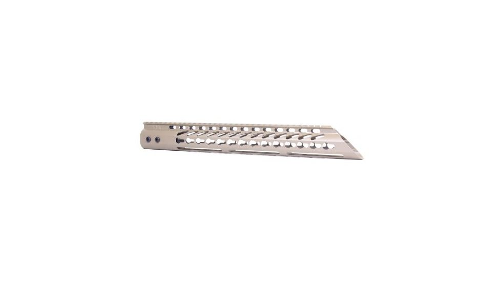 GUNTEC USA 15in Ultra Lightweight Thin Key Mod Free Floating Handguard with Slant Nose, Flat Dark Earth GT-15JKS-FDE