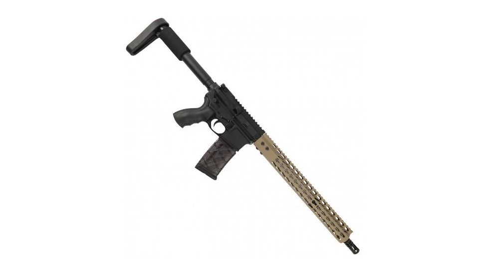 GUNTEC USA 15in Ultra Slimline Octagonal 5 Sided Key Mod Free Floating Handguard w/Monolithic Top Rail,Cerakote Flat Dark Earth GT-15JKO-FDE