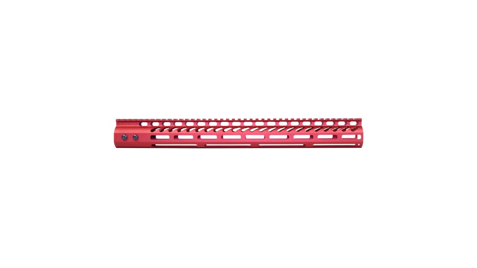 Guntec USA 16.5 Ultra Lightweight Thin M-LOK System Free Floating Handguard w/ Monolithic Top Rail, Anodized Red, GT-16.5MLK-RED