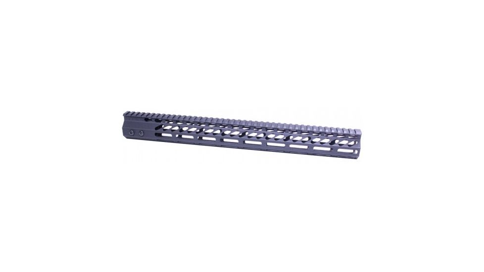 GUNTEC USA 16.5in Ultra Slimline Octagonal 5 Sided M-Lok Free Floating Handguard with Monolithic Top Rail, Black GT-16.5MLKO