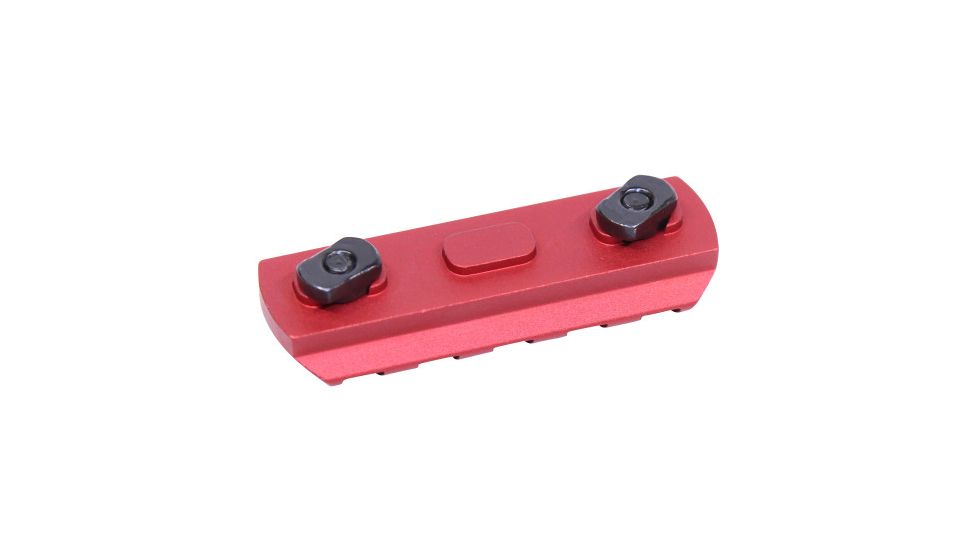 Guntec USA 2.25 in Removable M-LOK Accessory Rail, Anodized Red MLK-RAIL-225-RED