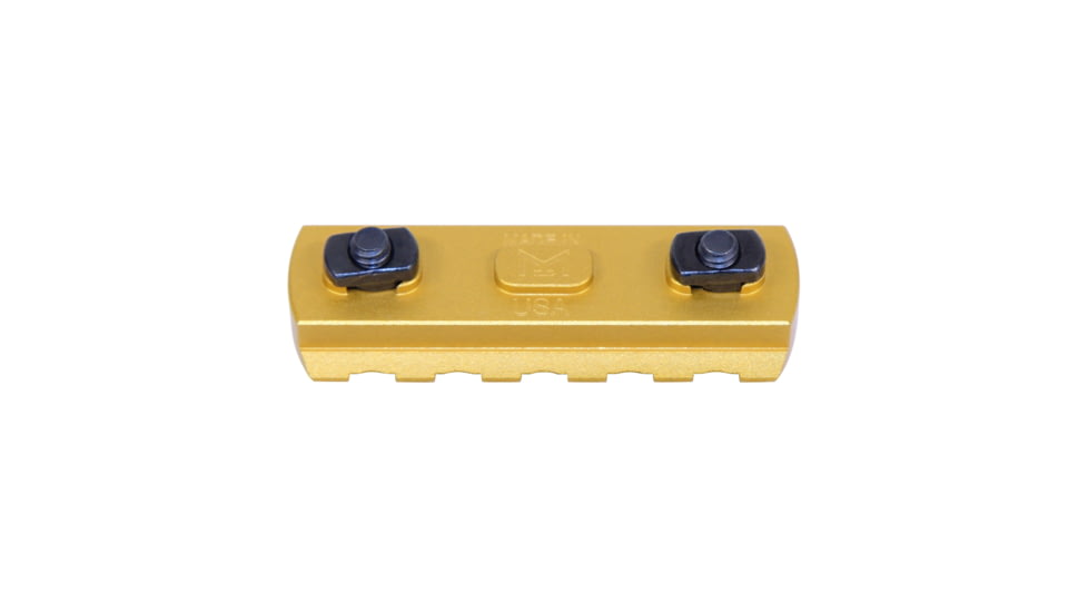 Guntec USA 2.25 Removable M-LOK Accessory Rail, Anodized Gold, MLK-RAIL-225-GOLD