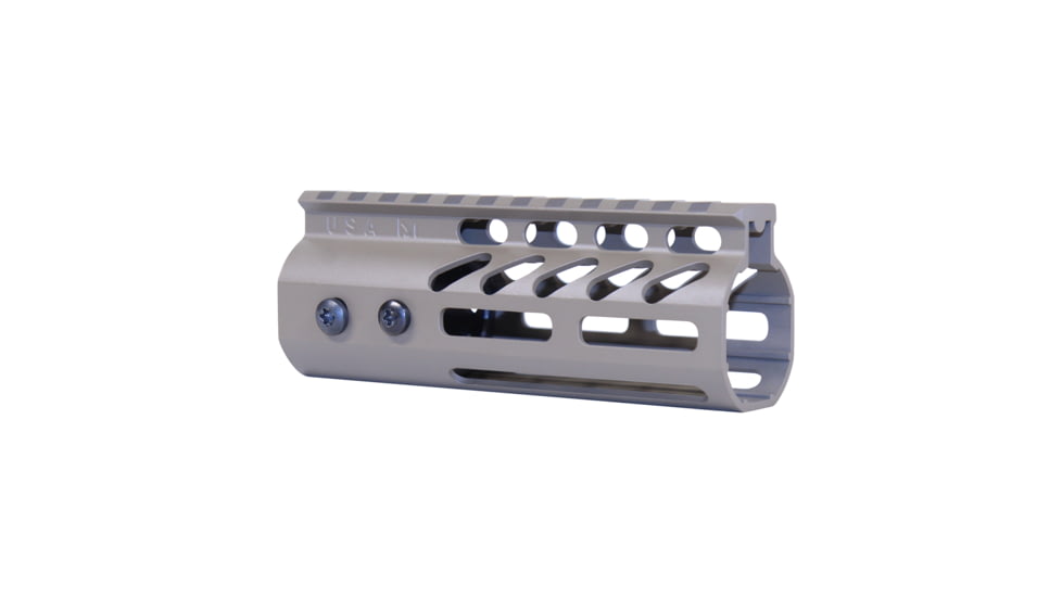 Guntec USA 5 Ultra Lightweight Thin M-LOK Free Floating Handguard w/ Monolithic Top Rail, Cerakote Flat Dark Earth, GT-5MLK-FDE