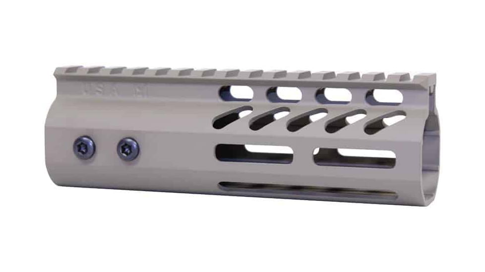 Guntec USA 6in Ultra Lightweight Thin M-LOK Free Floating Handguard w/ Monolithic Top Rail, Flat Dark Earth, GT-6MLK-FDE