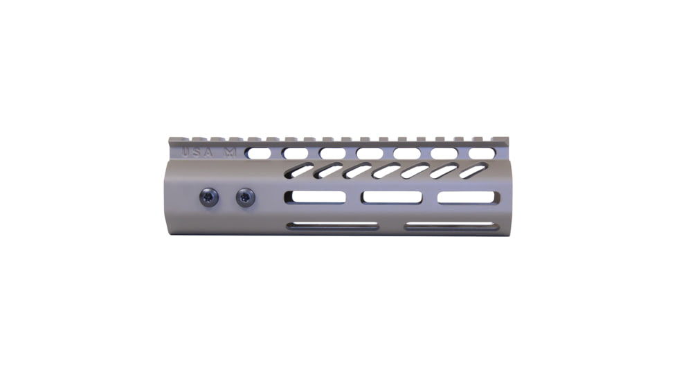 Guntec USA 7 Ultra Lightweight Thin M-LOK System Free Floating Handguard With Monolithic Top Rail .308 Cal, Cerakote Flat Dark Earth, GT-7MLK-308-FDE