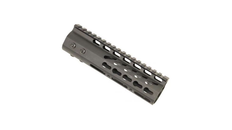 GUNTEC USA 7in Ultra Lightweight Thin Key Mod Free Floating Handguard w/Monolithic Top Rail,Black GT-7JK, EDEMO1