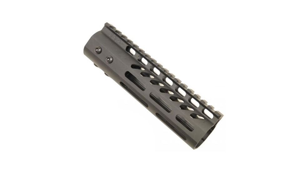 GUNTEC USA 7in Ultra Lightweight Thin M-Lok Free Floating Handguard w/Monolithic Top Rail,Black GT-7MLK