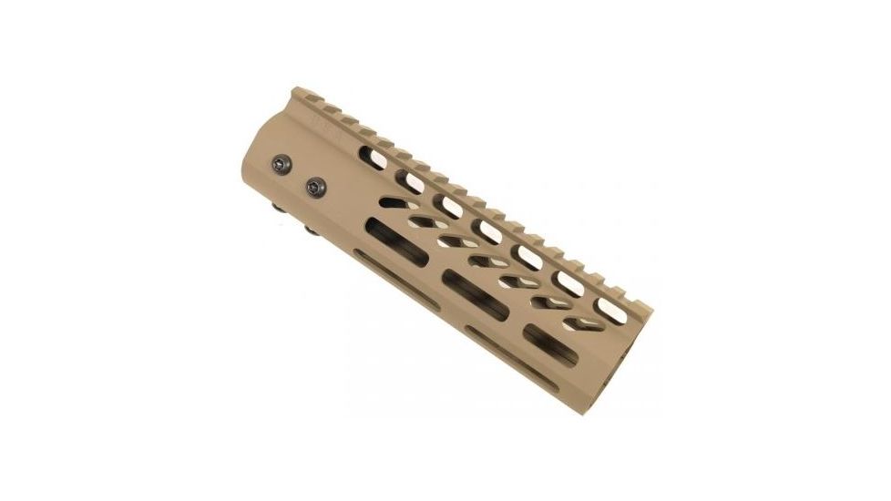 GUNTEC USA 7in Ultra Lightweight Thin M-Lok Free Floating Handguard w/Monolithic Top Rail,Flat Dark Earth GT-7MLK-FDE