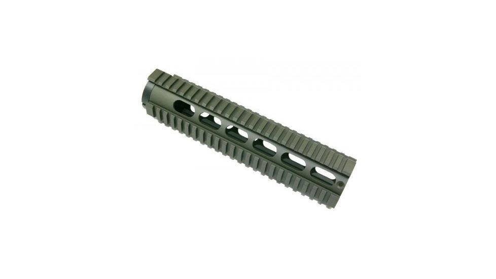 GUNTEC USA 9.75in Free Floating Quad Rail,Cerakote OD Green GT-10F-G