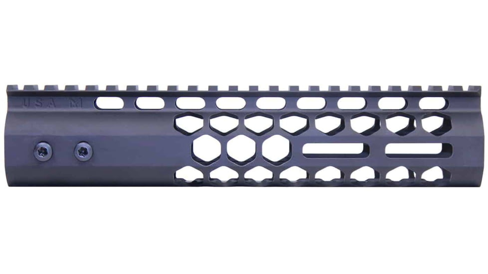 Guntec USA 9in Air Lite Series Honeycomb M-LOK Free Floating Handguard w/ Monolithic Top Rail, Anodized Black, GT-9HC-AL-MLK