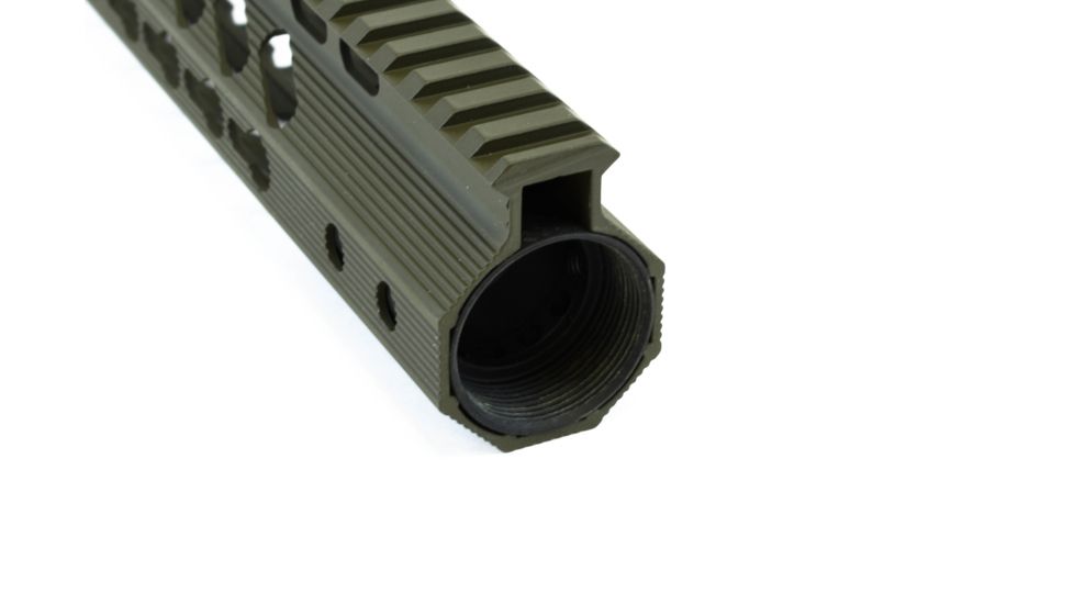 GUNTEC USA 9in Ultra Slimline Octagonal 5 Sided Key Mod Free Floating Handguard w/Monolithic Top Rail,OD Green GT-9JKO-G