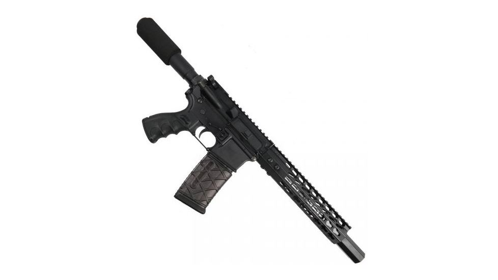 GUNTEC USA 9in Ultra Slimline Octagonal 5 Sided Key Mod Free Floating Handguard w/Monolithic Top Rail,Black GT-9JKO