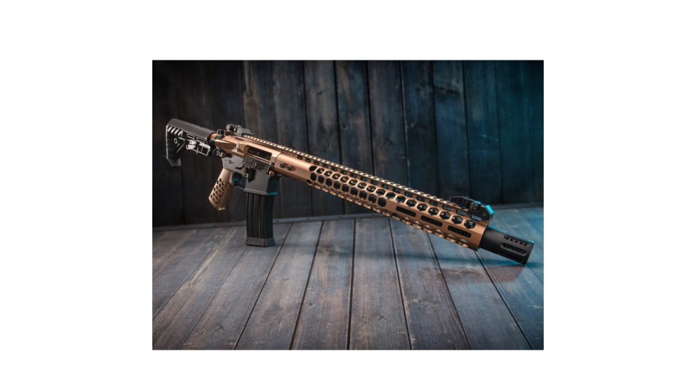 Guntec USA Air Lite Honeycomb Series M-LOK Free Floating Handguard w/Monolithic Top Rail, 15in, Bronze, GT-15HC-AL-MLK-BRZ