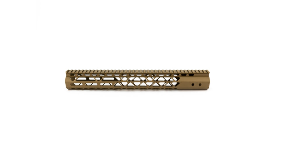 Guntec USA Air Lite M-Lok Free Floating Handguard w/Monolithic Top Rail, .308 Cal, 15in, Flat Dark Earth, GT-15MLK-AL-308-FDE