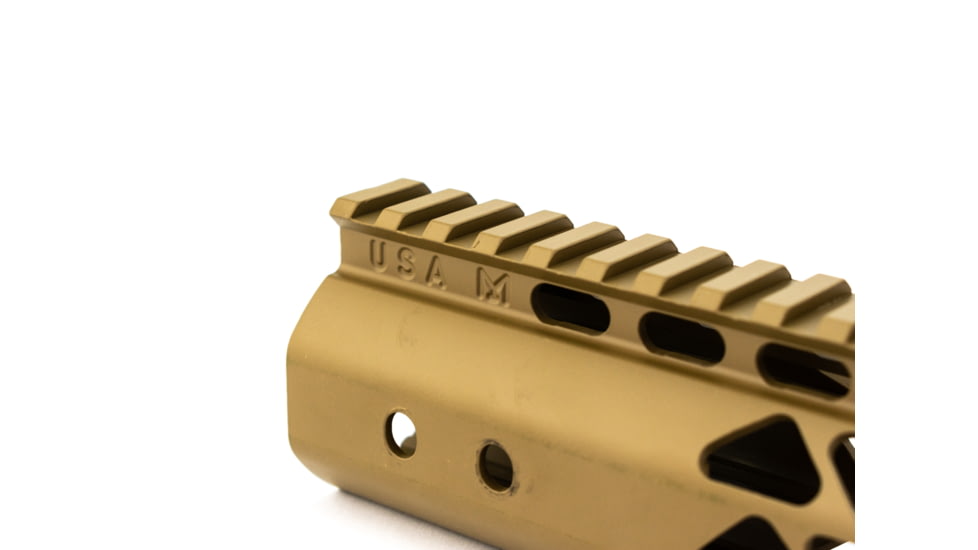 Guntec USA Air Lite M-Lok Free Floating Handguard w/Monolithic Top Rail, .308 Cal, 15in, Flat Dark Earth, GT-15MLK-AL-308-FDE