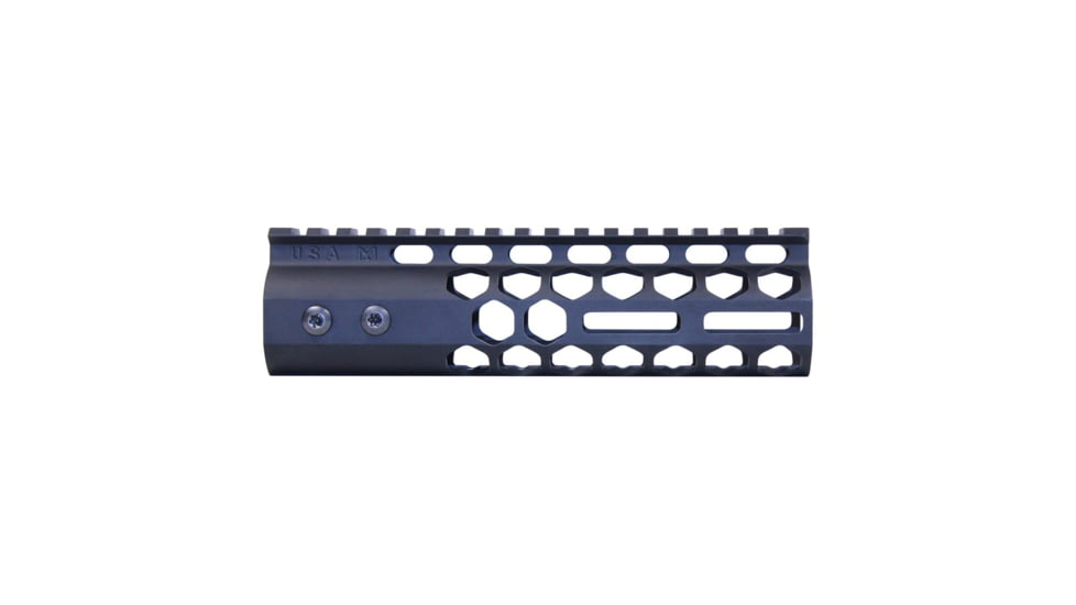Guntec USA Air Lite Series Honeycomb M-LOK Free Floating Handguard w/ Monolithic Top Rail, 7in, Anodized Black, GT-7HC-AL-MLK