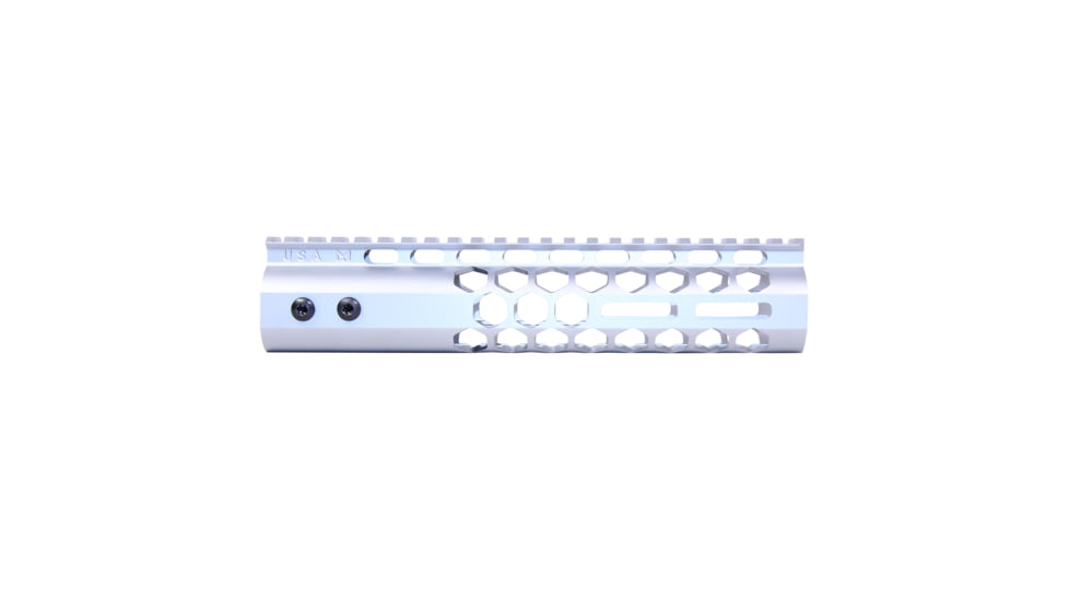 Guntec USA Air Lite Series Honeycomb M-LOK Free Floating Handguard With Monolithic Top Rail, Anodized Clear, 9in, GT-9HC-AL-MLK-CLEAR