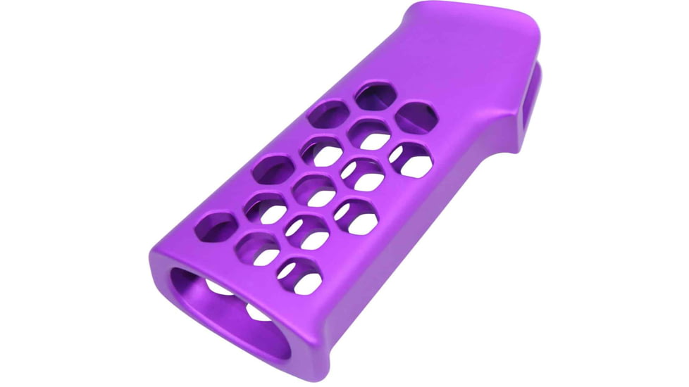 Guntec USA Air Lite Series Skeletonized Aluminum Pistol Grip, Anodized Purple, AIRLITE-PG-PURPLE