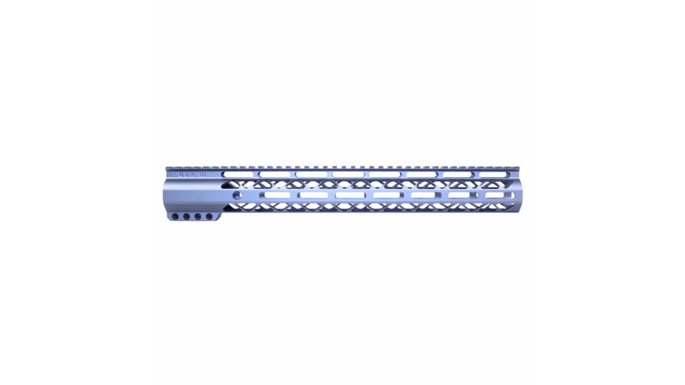 Guntec USA AirLok Series M-LOK Compression Free Floating Handguard w/Monolithic Top Rail, 15in, Grey, GT-15ALC-GREY
