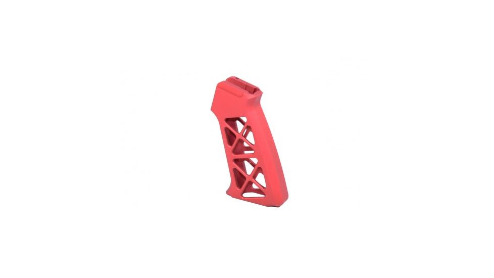 GUNTEC USA AIRLITE SERIES GEN 2 SKELETONIZED ALUMINUM PISTOL GRIP (RED), RED AIRLITE-PG-G2-RED