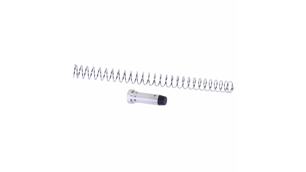Guntec USA AR-10 / Lr-308 Stainless Steel Car Buffer &amp; Spring Set, Stainless Steel, BUF+SPR-SS-308