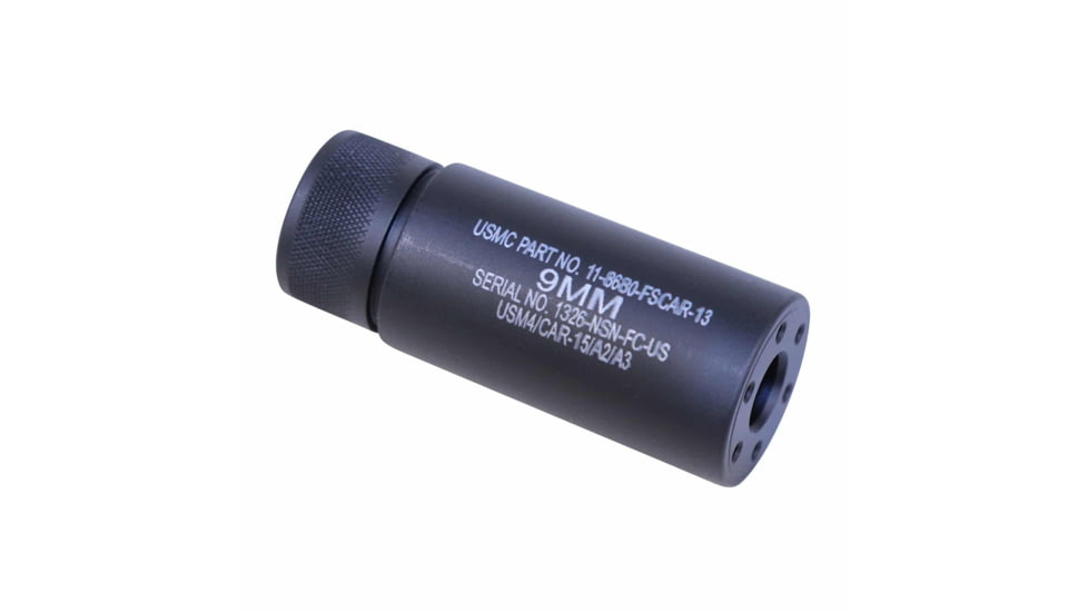 Guntec USA AR-15 3in Fake Suppressor w/Laser Engraved, Black, 3.0FAKE-AR-9-1/2x28-LASER