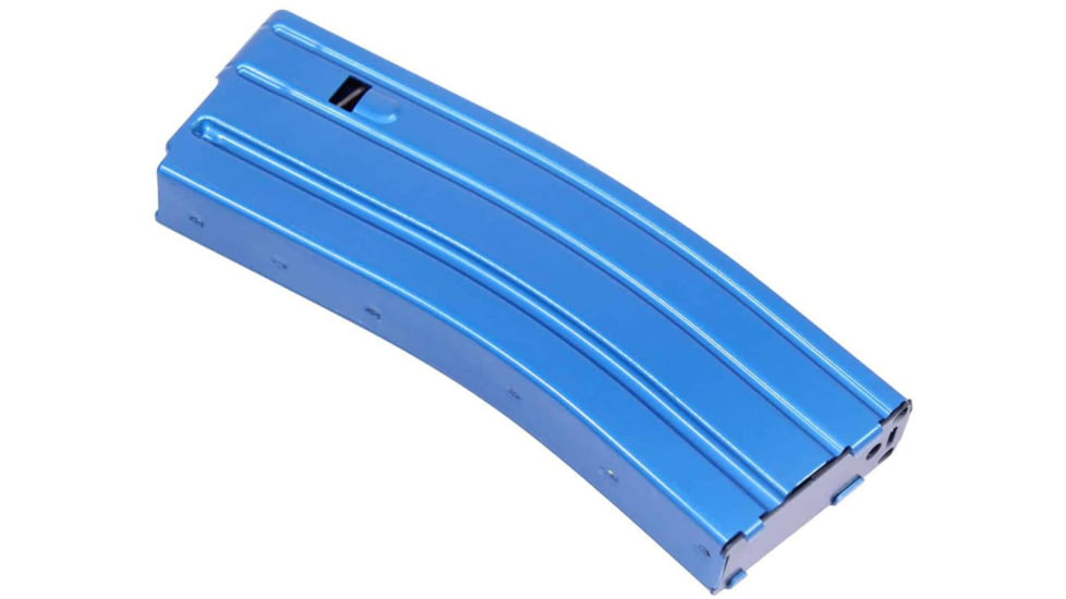 Guntec USA AR-15 5.56mm 30 Round Rifle Magazine w/Anti-Tilt Follower, Anodized Blue, MAG30-BLUE-30RD