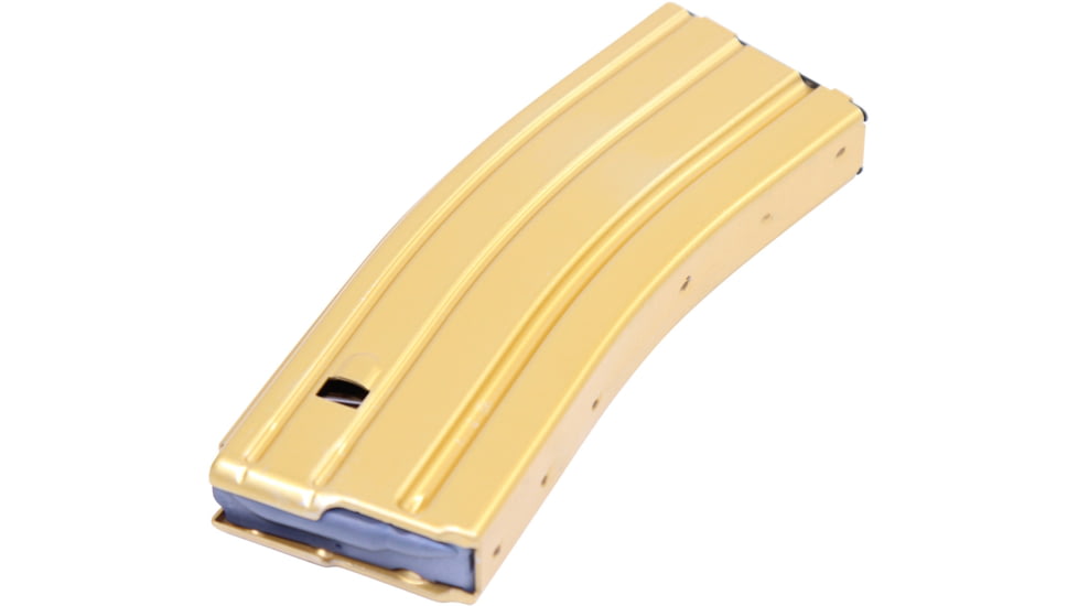 Guntec USA AR-15 5.56mm 30 Round Rifle Magazine w/Anti-Tilt Follower, Anodized Gold, MAG30-GOLD-30RD