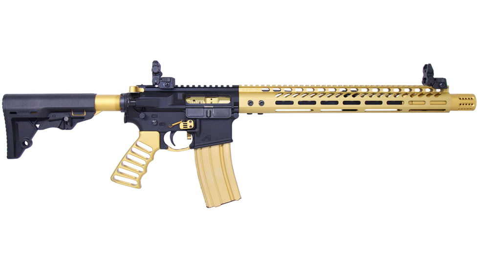 Guntec USA AR-15 5.56mm 30 Round Rifle Magazine w/Anti-Tilt Follower, Anodized Gold, MAG30-GOLD-30RD