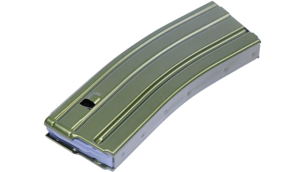 Guntec USA AR-15 5.56mm 30 Round Rifle Magazine w/Anti-Tilt Follower, Anodized Green, MAG30-GREEN-30RD