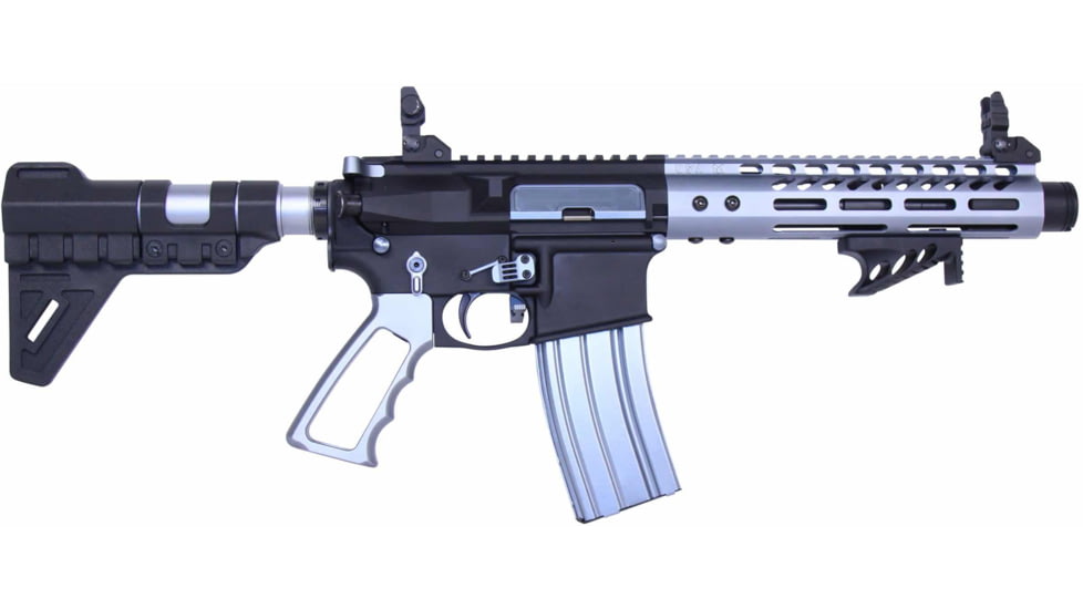 Guntec USA AR-15 5.56mm 30 Round Rifle Magazine w/Anti-Tilt Follower, Anodized Grey, MAG30-GREY-30RD