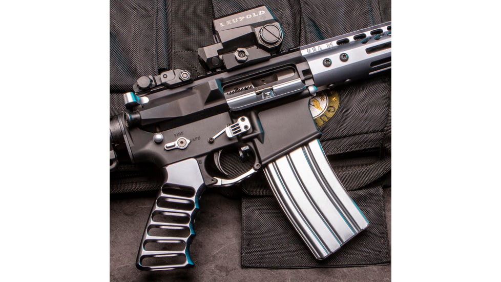 Guntec USA AR-15 5.56mm 30 Round Rifle Magazine w/Anti-Tilt Follower, Anodized Grey, MAG30-GREY-30RD