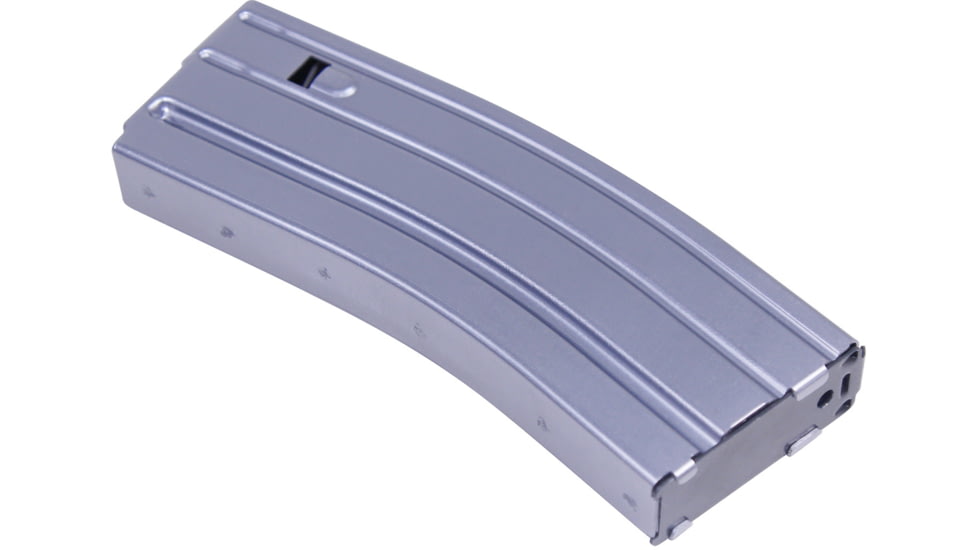 Guntec USA AR-15 5.56mm 30 Round Rifle Magazine w/Anti-Tilt Follower, Anodized Grey, MAG30-GREY-30RD